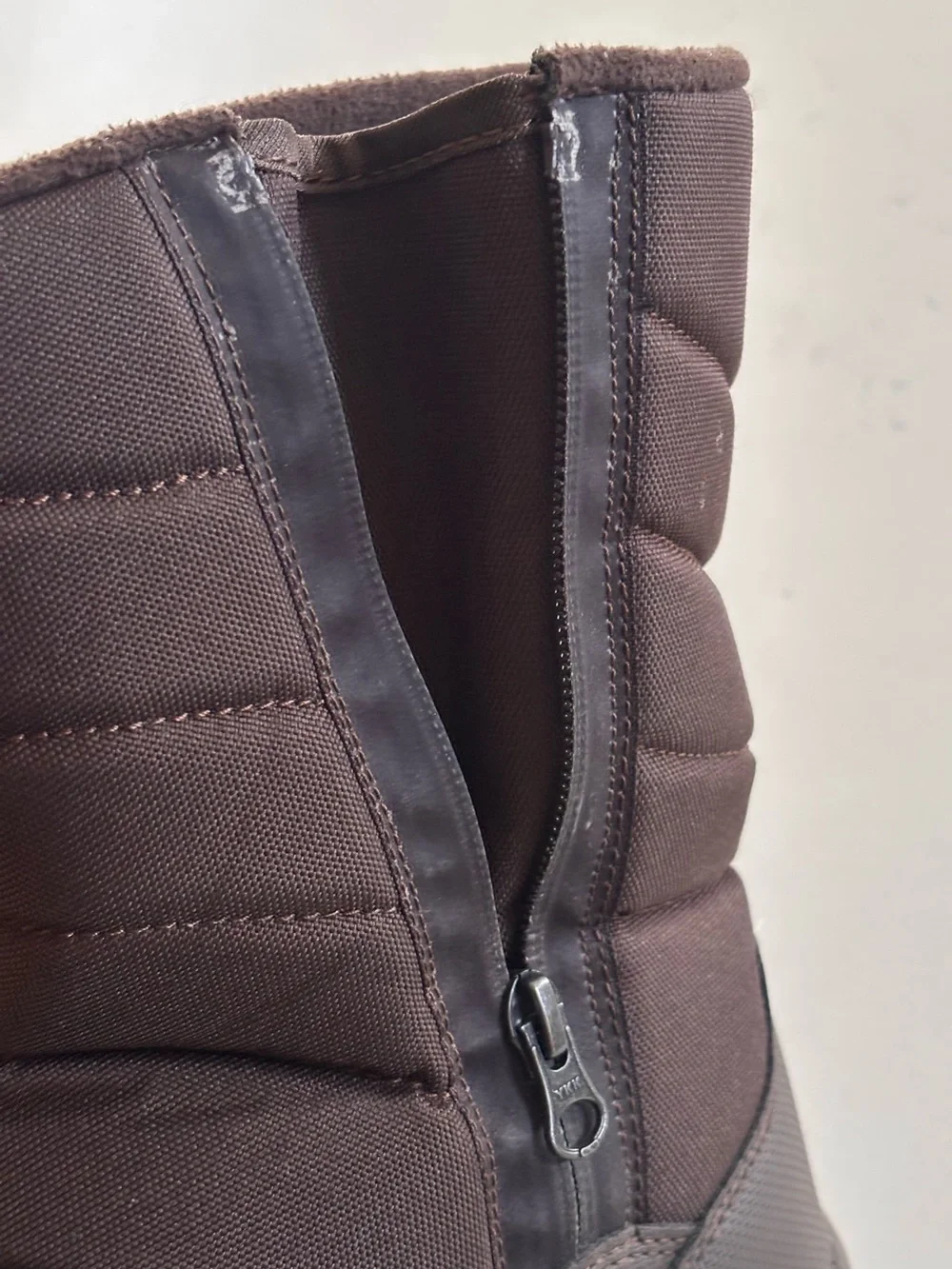 SILENTCARE Mens Brown Winter Mid-Calf Snow Boot Waterproof Size 7
